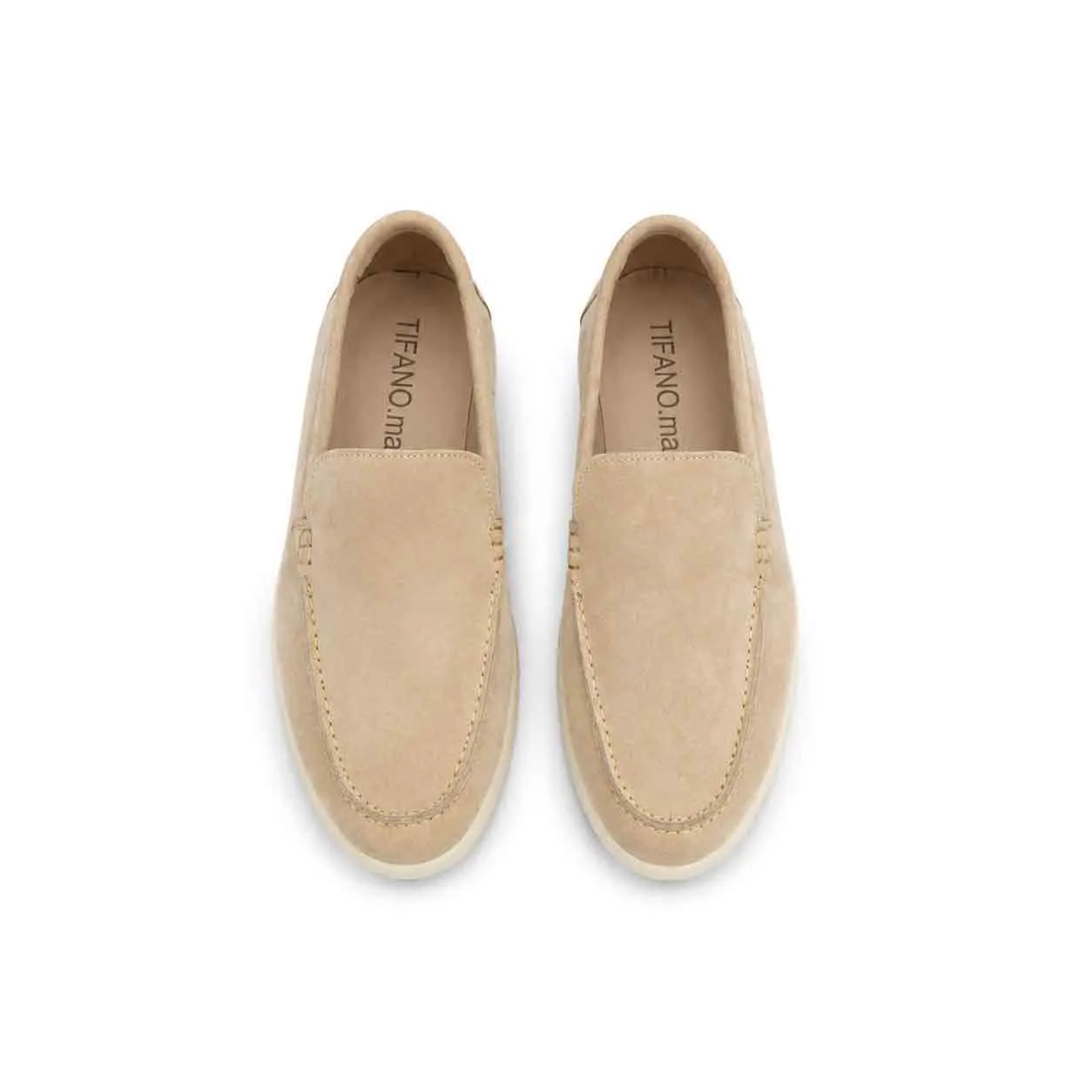 Mocassin pour homme 112 Beige daim ..........  miniature